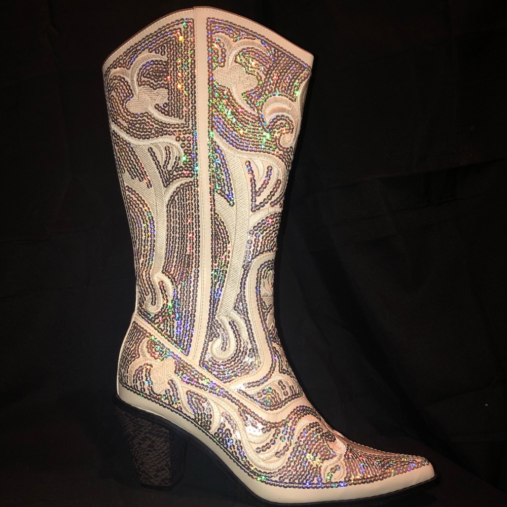 Helen’s Heart Sequin Cowgirl Boots